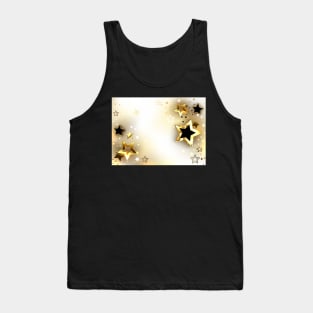 White Background with Gold Stars Tank Top